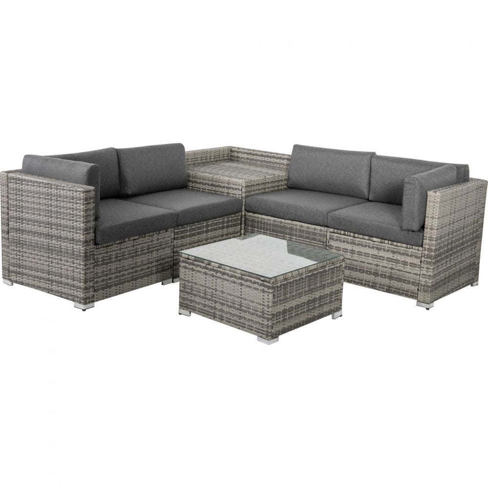 Prahran 6 Piece Outdoor Modular Lounge Sofa